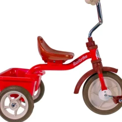 Tricycle en métal rouge avec benne Transporter Italtrike