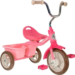Tricycle fille rose avec benne - Italtrike