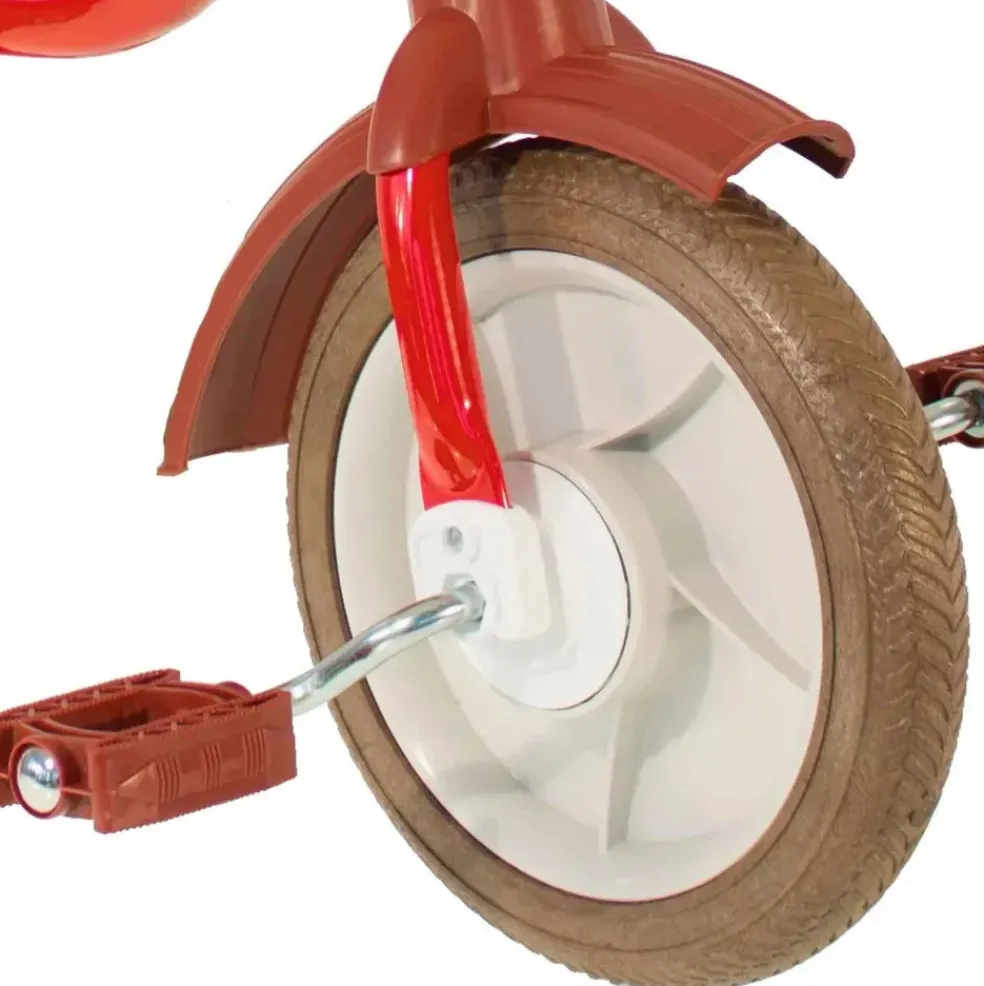 Tricycle rouge avec canne et benne Passenger Italtrike