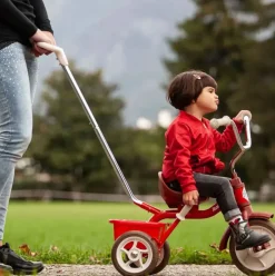 Tricycle rouge avec canne et benne Passenger Italtrike