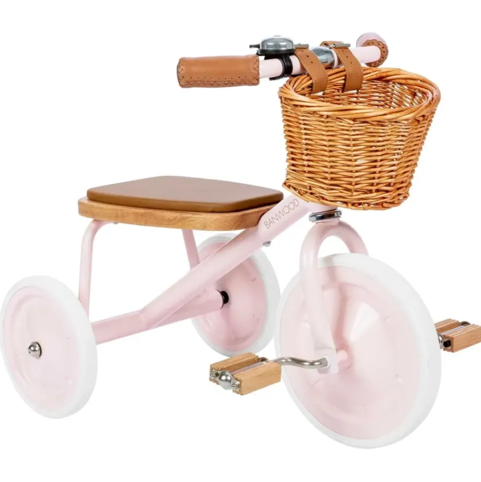 Tricycle vintage en métal rose Banwood