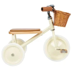 Tricycle vintage en métal crème Banwood