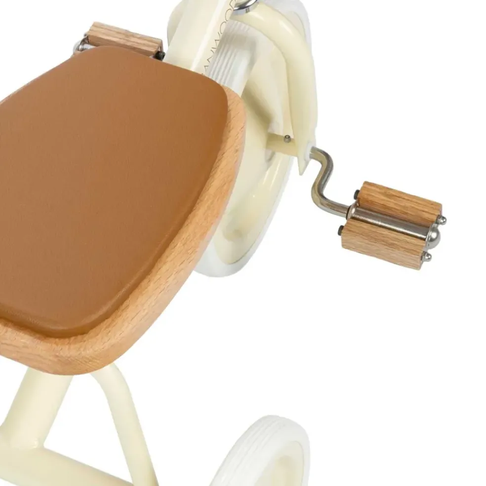 Tricycle vintage en métal crème Banwood