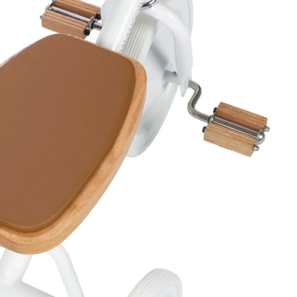 Tricycle vintage en métal blanc Banwood
