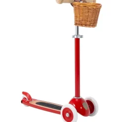 Trottinette 3 roues avec panier rouge pour enfant Banwood