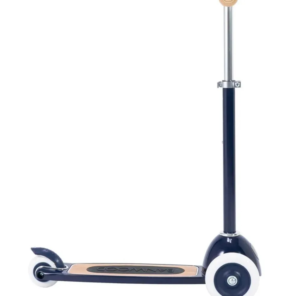 Trottinette 3 roues avec panier bleu marine pour enfant Banwood