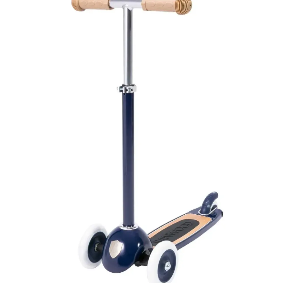 Trottinette 3 roues avec panier bleu marine pour enfant Banwood
