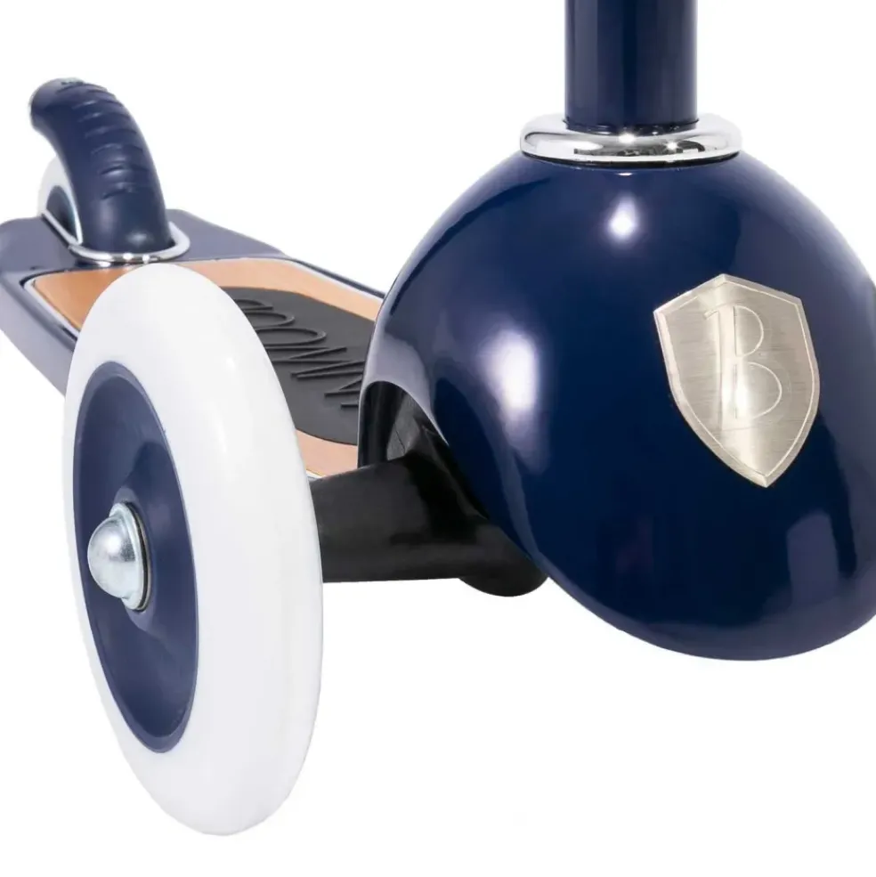 Trottinette 3 roues avec panier bleu marine pour enfant Banwood