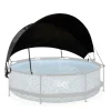Voile d'ombrage piscine rond noir 360 cm EXIT
