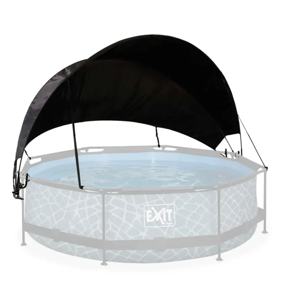 Voile d'ombrage piscine rond noir 360 cm EXIT